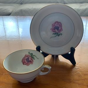 Tea Cup & Saucer Lamberton China Field Lily